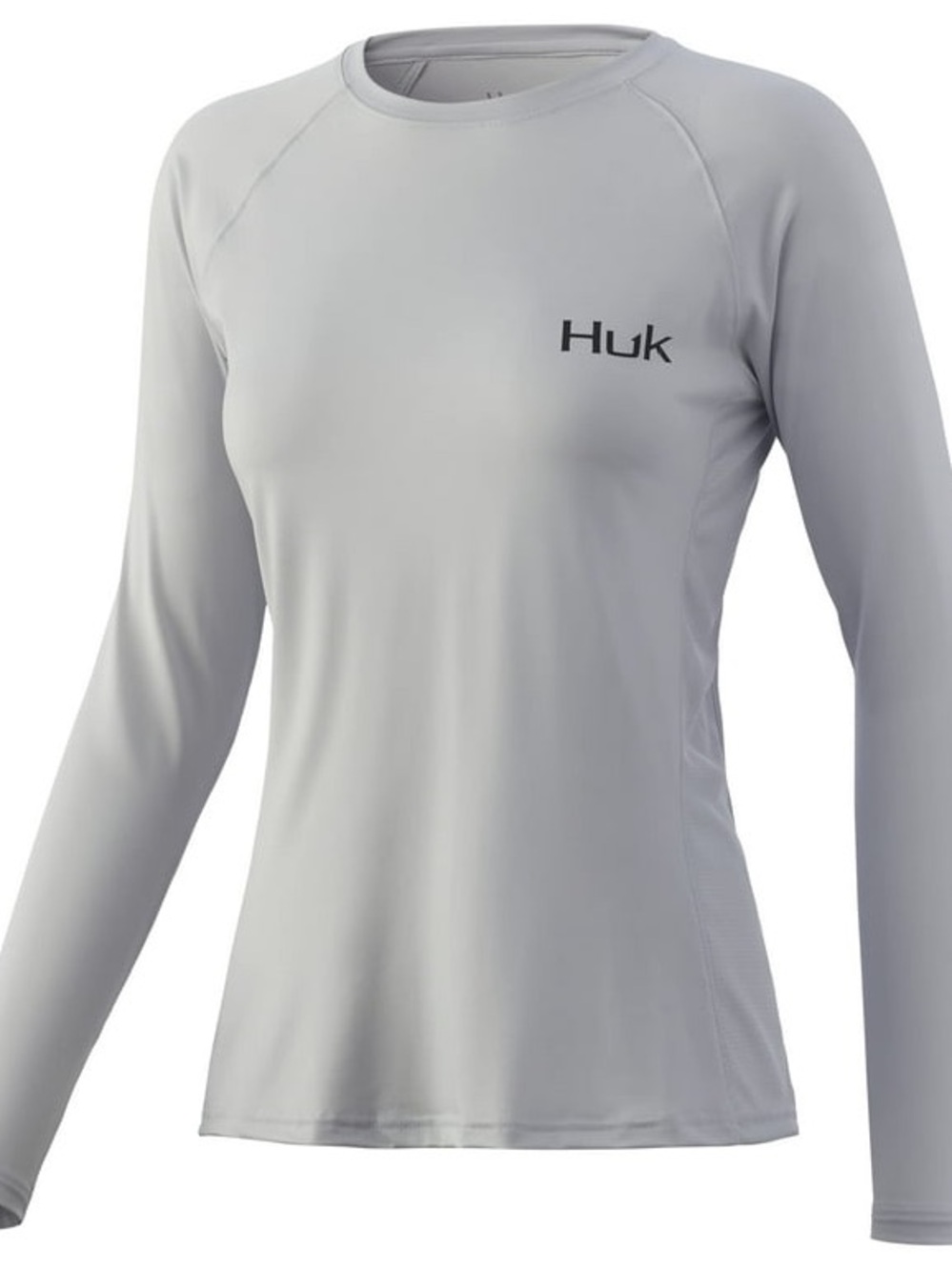 Huk Pursuit Long Sleeve Performance Shirt L Gray UPF Fishing